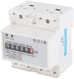 Kilowatt Usage Meter, 220V/230V 50/60Hz Single Phase KWh Meter, 4P DIN Rail Electric Energy Meter with Double Color LED, 10-40A Electricity Power Consumption Wattmeter Kilowatt Usage Meter, 220V/230V 50/60Hz Single Phase KWh Meter, 4P DIN Rail Electric Energy Meter with Double Color LED, 10-40A Electricity Power Consumption Wattmeter
