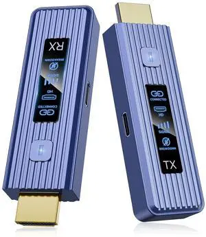 2026 5-Gen Wireless Transmitter and Receiver, 360FT/110M Extender, 4K Decode & 1080P Output, LED Display, Plug & Play, 5.8G+2.4G Streaming Video and Audio for PC/Laptop/TV Box/Monitor 2026 5-Gen Wireless Transmitter and Receiver, 360FT/110M Extender, 4K Decode & 1080P Output, LED Display, Plug & Play, 5.8G+2.4G Streaming Video and Audio for PC/Laptop/TV Box/Monitor