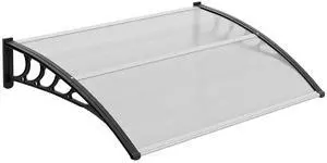 Window Awning Door Canopy Exterior, 40" x 60" Awnings for Doors Polycarbonate Cover Patio Door Awning Rain Snow Sunlight Protection Hollow Sheet (Clear Board & Black Bracket) Window Awning Door Canopy Exterior, 40" x 60" Awnings for Doors Polycarbonate Cover Patio Door Awning Rain Snow Sunlight Protection Hollow Sheet (Clear Board & Black Bracket)
