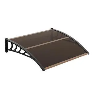 Window Awning Door Canopy Exterior, 40" x 48" Awnings for Doors Polycarbonate Cover Patio Door Awning Rain Snow Sunlight Protection Hollow Sheet (Brown Board & Black Bracket) Window Awning Door Canopy Exterior, 40" x 48" Awnings for Doors Polycarbonate Cover Patio Door Awning Rain Snow Sunlight Protection Hollow Sheet (Brown Board & Black Bracket)