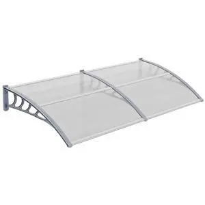 Window Awning Door Canopy, 40" x 80" Awnings for Doors Polycarbonate Cover Outdoor Door Canopy Exterior Patio Door Awning Rain Snow Sunlight Protection Hollow Sheet (Clear Board & Grey Bracket) Window Awning Door Canopy, 40" x 80" Awnings for Doors Polycarbonate Cover Outdoor Door Canopy Exterior Patio Door Awning Rain Snow Sunlight Protection Hollow Sheet (Clear Board & Grey Bracket)