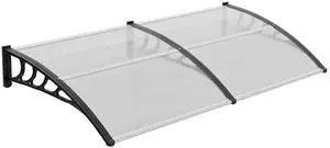 Window Awning Door Canopy Exterior, 40" x 80" Awnings for Doors Polycarbonate Cover Patio Door Awning Rain Snow Sunlight Protection Hollow Sheet (Clear Board & Black Bracket) Window Awning Door Canopy Exterior, 40" x 80" Awnings for Doors Polycarbonate Cover Patio Door Awning Rain Snow Sunlight Protection Hollow Sheet (Clear Board & Black Bracket)