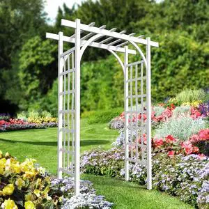Garden Arbor, PVC Wedding Arch for Ceremony Party, Garden Trellis for Climbing Plants Outdoor, Arch Backdrop Stand for Garden, Backyard, Lawn, Wedding Garden Arbor, PVC Wedding Arch for Ceremony Party, Garden Trellis for Climbing Plants Outdoor, Arch Backdrop Stand for Garden, Backyard, Lawn, Wedding