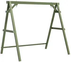 6.9FT Porch Swing Frame, 660 LBS Heavy Duty A-Frame Wooden Porch Swing Stand with Bottom Connection Bar for 5FT Porch Swing, Upgraded Wood Swing Hanger for Garden Patio (Green, 6.9FT) 6.9FT Porch Swing Frame, 660 LBS Heavy Duty A-Frame Wooden Porch Swing Stand with Bottom Connection Bar for 5FT Porch Swing, Upgraded Wood Swing Hanger for Garden Patio (Green, 6.9FT)