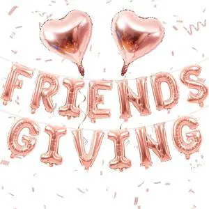 Jobkoo Friendsgiving Balloons Friends Giving Party Decorations 16 Inches Tall Rose Gold Heart Friendsgiving Foil Mylar Balloon Letter Banner for Fall Theme Thanksgiving Friends Party Backdrop Supplies Jobkoo Friendsgiving Balloons Friends Giving Party Decorations 16 Inches Tall Rose Gold Heart Friendsgiving Foil Mylar Balloon Letter Banner for Fall Theme Thanksgiving Friends Party Backdrop Supplies