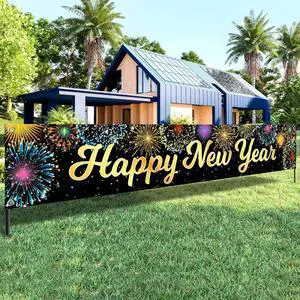 KatchOn, Happy New Year Banner 2026 - Large 120x20 Inch | Happy New Year Yard Sign for Happy New Years Decorations 2026 | NYE Banner Sign | NYE Decorations 2026 | New Years Eve Party Supplies 2026 KatchOn, Happy New Year Banner 2026 - Large 120x20 Inch | Happy New Year Yard Sign for Happy New Years Decorations 2026 | NYE Banner Sign | NYE Decorations 2026 | New Years Eve Party Supplies 2026