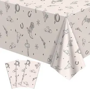 NatNarr 3 Pack Western Cowboy Party Decorations Tablecloth, 54 X 108Inch Rodeo Table Covers Disposable Cowboy Table Cloth Waterproof Tables Cover for Western Rodeo Birthday Party Decor NatNarr 3 Pack Western Cowboy Party Decorations Tablecloth, 54 X 108Inch Rodeo Table Covers Disposable Cowboy Table Cloth Waterproof Tables Cover for Western Rodeo Birthday Party Decor