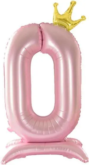 42 Inch Pink Number Balloons 0-9 with Crown, Helium Aluminum Foil Big Number Balloons for Birthday, Wedding Anniversary Party, Large Number Balloon for Decorations Supplies (Pink 0) 42 Inch Pink Number Balloons 0-9 with Crown, Helium Aluminum Foil Big Number Balloons for Birthday, Wedding Anniversary Party, Large Number Balloon for Decorations Supplies (Pink 0)