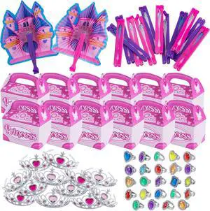 Funny Party Hats Princess Party Supplies - Party Favors - 72 Pc Set - Tiaras, Princess Fans, Treat Boxes & Princess Rings Funny Party Hats Princess Party Supplies - Party Favors - 72 Pc Set - Tiaras, Princess Fans, Treat Boxes & Princess Rings