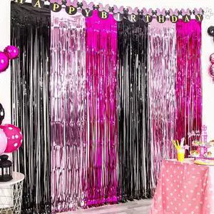 LOLStar 5 Pack Cartoon Mouse Birthday Party Supplies,3.3x6.6 ft Black Pink Fuchsia Tinsel Foil Fringe Curtains,Cartoon Mouse Photo Booth Prop Streamer Backdrop,Party Decoration for Girls Babies LOLStar 5 Pack Cartoon Mouse Birthday Party Supplies,3.3x6.6 ft Black Pink Fuchsia Tinsel Foil Fringe Curtains,Cartoon Mouse Photo Booth Prop Streamer Backdrop,Party Decoration for Girls Babies