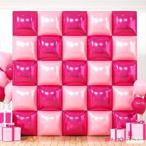 Hot Pink and Rose Double Sided Square Foil Balloons Wall,19 Inches Pink Metallic Foil Balloons Tunnel Arch Kit for Girls Bachelorette,Wedding,Anniversary,Mothers Day Party Background Decorations Hot Pink and Rose Double Sided Square Foil Balloons Wall,19 Inches Pink Metallic Foil Balloons Tunnel Arch Kit for Girls Bachelorette,Wedding,Anniversary,Mothers Day Party Background Decorations