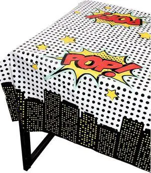 Blue Panda Comic Book Party Decorations Tablecloths 3-Pack - 54 x 108 in, Plastic & Cartoon Pattern - Disposable Birthday Table Cover for Boys - Comic Birthday Party Supplies Blue Panda Comic Book Party Decorations Tablecloths 3-Pack - 54 x 108 in, Plastic & Cartoon Pattern - Disposable Birthday Table Cover for Boys - Comic Birthday Party Supplies
