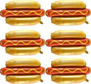 6PCS Hot Dog Balloon Food Themed Balloons, Hot Dog Decorations Balloons for Birthday Baby Shower Carnival Fast Food Snacks BBQ Party Decorations 6PCS Hot Dog Balloon Food Themed Balloons, Hot Dog Decorations Balloons for Birthday Baby Shower Carnival Fast Food Snacks BBQ Party Decorations