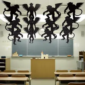 Preboun 20 Pcs Wizard Party Fly Hanging Monkey Decorations, Fly Hanging Monkey Garlands Ceiling Decor for Classroom Black Wizard Birthday Party Banner Decoration Preboun 20 Pcs Wizard Party Fly Hanging Monkey Decorations, Fly Hanging Monkey Garlands Ceiling Decor for Classroom Black Wizard Birthday Party Banner Decoration
