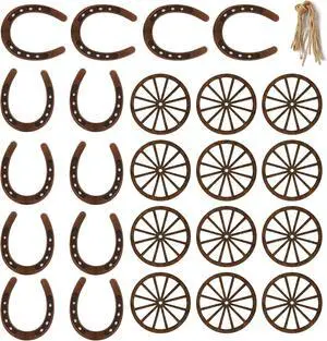24 Pcs Western Theme Party DecorationsKSKSPE Birthday Table Centerpieces Mini Horseshoes Wagon Wheel Horse Rodeo Decor for Crafts Wedding Party Favor, Wild West Cowboy Western Party Decor 24 Pcs Western Theme Party DecorationsKSKSPE Birthday Table Centerpieces Mini Horseshoes Wagon Wheel Horse Rodeo Decor for Crafts Wedding Party Favor, Wild West Cowboy Western Party Decor