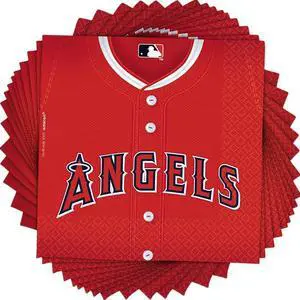 Angels Red Luncheon Paper Napkins - 6.5" (Pack of 36) - Perfect for Baseball Themed Parties, Tailgates & Celebrations Angels Red Luncheon Paper Napkins - 6.5" (Pack of 36) - Perfect for Baseball Themed Parties, Tailgates & Celebrations