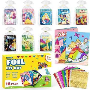 PARTYWIND Party Favors for Kids, 16 Pack Foil Art & Craft Books Bulk for Kids 4-8, Easter Basket Goodie Bag Stuffer & DIY Creative Activity Toys for Kids Birthday Party Favors, Classroom Prizes PARTYWIND Party Favors for Kids, 16 Pack Foil Art & Craft Books Bulk for Kids 4-8, Easter Basket Goodie Bag Stuffer & DIY Creative Activity Toys for Kids Birthday Party Favors, Classroom Prizes