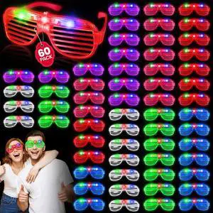 60 Pack LED Glasses ,6 Colors Light Up Glasses Glow In The Dark Party Supplies , Party Glasses for Adults , Glow Shutter Glasses for Valentines Day , New Year's Eve Decoration , Birthday 60 Pack LED Glasses ,6 Colors Light Up Glasses Glow In The Dark Party Supplies , Party Glasses for Adults , Glow Shutter Glasses for Valentines Day , New Year's Eve Decoration , Birthday