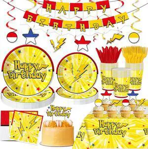 132 PCS Cartoon Animation Birthday Party Supplies for Boys Kids Birthday Party Decorations Cartoon Animation Tableware Set Napkin Cups Forks Knives for 20 Guests 132 PCS Cartoon Animation Birthday Party Supplies for Boys Kids Birthday Party Decorations Cartoon Animation Tableware Set Napkin Cups Forks Knives for 20 Guests