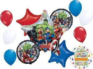 Avengers Powers Unite Birthday Party Supplies 12pc Balloon Bouquet Decorations Avengers Powers Unite Birthday Party Supplies 12pc Balloon Bouquet Decorations