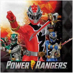 Treasures Gifted Officially Licensed Power Rangers Party Supplies - Pack of 32 Napkins - Power Rangers Birthday Decorations - 6.5in x 6.5in Paper Napkins Treasures Gifted Officially Licensed Power Rangers Party Supplies - Pack of 32 Napkins - Power Rangers Birthday Decorations - 6.5in x 6.5in Paper Napkins