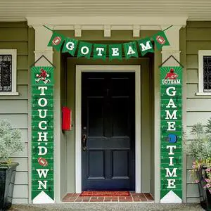 Football Decorations Porch Sign Banner - Welcome Hanging Door Banner for Sport Theme Party Game Time Festival Party Supplies Football Decorations Porch Sign Banner - Welcome Hanging Door Banner for Sport Theme Party Game Time Festival Party Supplies