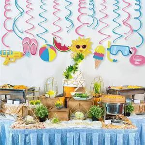 Pool Party Decorations,Summer Decor,Pool Hanging Swirl Decorations,Themed Birthday Party,Ceiling Decorations for Home,Classroom,Office(30ct Pool Party Decorations,Summer Decor,Pool Hanging Swirl Decorations,Themed Birthday Party,Ceiling Decorations for Home,Classroom,Office(30ct