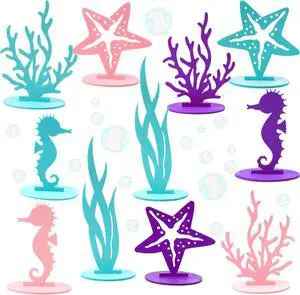 11PCS Mermaid Table Decorations, Mermaid Centerpieces for Tables Under the Sea Party Decorations for Mermaid Theme Birthday Decorations Baby Shower Party Supplies 11PCS Mermaid Table Decorations, Mermaid Centerpieces for Tables Under the Sea Party Decorations for Mermaid Theme Birthday Decorations Baby Shower Party Supplies