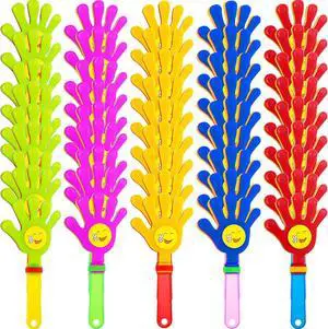 Sratte 80 Pcs Hand Clappers Plastic Noise Makers Party Favors Game Accessories Clapping Hands Noisemakers for Sporting Events Company Fiesta Party Birthday Gift Supplies (7.5 Inch, Sticker Style) Sratte 80 Pcs Hand Clappers Plastic Noise Makers Party Favors Game Accessories Clapping Hands Noisemakers for Sporting Events Company Fiesta Party Birthday Gift Supplies (7.5 Inch, Sticker Style)