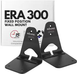 Sound Bass ERA300 Wall Mount Bracket, Low Profile, Black, Twin Pack, Compatible with Sonos ERA 300 Speaker, Complete with All Fixing Hardware Sound Bass ERA300 Wall Mount Bracket, Low Profile, Black, Twin Pack, Compatible with Sonos ERA 300 Speaker, Complete with All Fixing Hardware