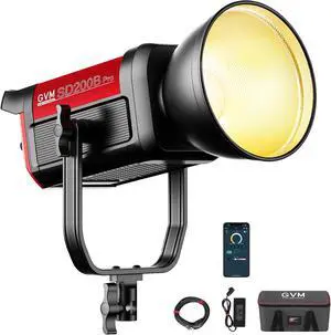GVM 200W LED Video Light, PRO SD200B Photography Lighting Kit with Bluetooth Mesh Network/DMX Control, 2700K-6800K Studio Light Continuous Lighting Kit for YouTube,Film, 45400lux/1m, 12 Scene Effects GVM 200W LED Video Light, PRO SD200B Photography Lighting Kit with Bluetooth Mesh Network/DMX Control, 2700K-6800K Studio Light Continuous Lighting Kit for YouTube,Film, 45400lux/1m, 12 Scene Effects