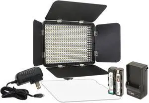 Vidpro LED-330X Photo and Video Light Kit - On Camera Panel LED Light - Adjustable and Dimmable 3200K-5600K Variable Color Light Fits Cameras w/Hot Shoe Includes Rechargeable Battery Diffuser Vidpro LED-330X Photo and Video Light Kit - On Camera Panel LED Light - Adjustable and Dimmable 3200K-5600K Variable Color Light Fits Cameras w/Hot Shoe Includes Rechargeable Battery Diffuser