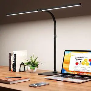 Desk Lamp Architect Task Dual Head Modern Flexible Gooseneck Tall Dimmable Light for Home Office, 5 Color Modes,Remote Control, 1500lm 24W Extra Bright Lighting Desk Lamp Architect Task Dual Head Modern Flexible Gooseneck Tall Dimmable Light for Home Office, 5 Color Modes,Remote Control, 1500lm 24W Extra Bright Lighting