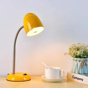 Eye-Caring Table Lamp of Simple Designs Home E26 Led Screw Basic Metal Desk Lamp with Flexible Gooseneck Hose Neck Study Lamp for Bedroom Office Living Room Convenient On/Off Switch(Yellow) Eye-Caring Table Lamp of Simple Designs Home E26 Led Screw Basic Metal Desk Lamp with Flexible Gooseneck Hose Neck Study Lamp for Bedroom Office Living Room Convenient On/Off Switch(Yellow)