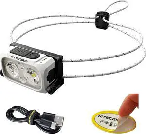 Nitecore NU21 Running Headlamp, 360 Lumen Ultralight USB Rechargeable with White and Red LEDs and a Sticker (White) Nitecore NU21 Running Headlamp, 360 Lumen Ultralight USB Rechargeable with White and Red LEDs and a Sticker (White)