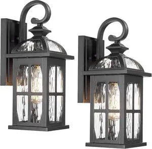 Darkaway Outdoor Wall Light Exterior Light Fixture with Water Ripple Glass, Aluminum Outside Lights Sconces Exterior Lighting for House Porch Patio Doorway Garage Darkaway Outdoor Wall Light Exterior Light Fixture with Water Ripple Glass, Aluminum Outside Lights Sconces Exterior Lighting for House Porch Patio Doorway Garage