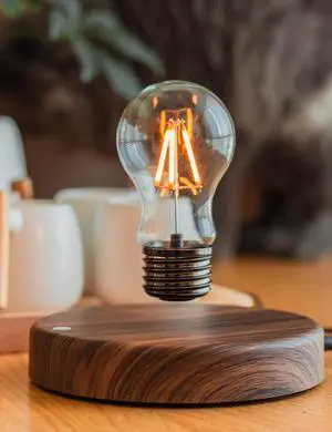 MOOCCI Levitating Bulb Lamp, Magnetic Floating Night Light & Desk Decor, Unique Valentines Day Gift for Her and Him, Cool Tech Gadget for Home Office, Christmas Birthday Present (Round-Classic Bulb) MOOCCI Levitating Bulb Lamp, Magnetic Floating Night Light & Desk Decor, Unique Valentines Day Gift for Her and Him, Cool Tech Gadget for Home Office, Christmas Birthday Present (Round-Classic Bulb)
