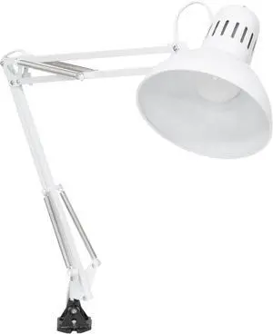 Studio Designs Swing Arm Lamp, 13-watt, White, 6.5" W x 7" D x 36" H Studio Designs Swing Arm Lamp, 13-watt, White, 6.5" W x 7" D x 36" H