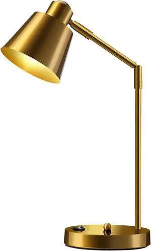 Anxingtools LED Desk Lamp with Dual USB Charging Ports, 100% Metal, 270° Swivel Arms, Soft White Light (3000K), Bedside Reading Lamp, Home Office Lamp(Golden) Anxingtools LED Desk Lamp with Dual USB Charging Ports, 100% Metal, 270° Swivel Arms, Soft White Light (3000K), Bedside Reading Lamp, Home Office Lamp(Golden)