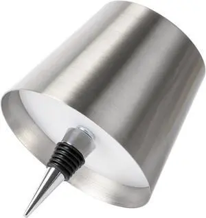 Wireless Bottle Lamp, Wireless Bottle Lamp Shade with 3 Color Temperature, Rechargeable Stepless Dimming LED Wine Bottle Lights for Any Bottle, Desk Lamp for Bedroom Restaurant-Electroplating Silver Wireless Bottle Lamp, Wireless Bottle Lamp Shade with 3 Color Temperature, Rechargeable Stepless Dimming LED Wine Bottle Lights for Any Bottle, Desk Lamp for Bedroom Restaurant-Electroplating Silver