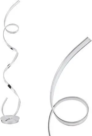 59 inches Twisted Floor Standing Lamp, 60W Adjustable Bright and Infinitely Dimmable, LED Modern Silver Floor Tall Lamp for Living Room Bedroom Office with Remote, (luminum Chrome) 59 inches Twisted Floor Standing Lamp, 60W Adjustable Bright and Infinitely Dimmable, LED Modern Silver Floor Tall Lamp for Living Room Bedroom Office with Remote, (luminum Chrome)