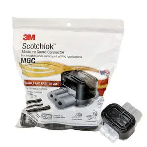 3M Scotchlok Moisture Guard Connector MSC, Weatherproof, UV-Resistant Connector for 2-3 Wires, 16-14 AWG (solid/stranded), Bag of 25, For Irrigation and Landscape Lighting Applications 3M Scotchlok Moisture Guard Connector MSC, Weatherproof, UV-Resistant Connector for 2-3 Wires, 16-14 AWG (solid/stranded), Bag of 25, For Irrigation and Landscape Lighting Applications