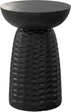 SIMPLIHOME Boyd End Table - 13" Wide x 18" High Solid Mango Wood Round Accent Table in Black, Handcrafted Contemporary Nightstand or Lamp Stand for Living Room, Bedroom, or Office, Assembled SIMPLIHOME Boyd End Table - 13" Wide x 18" High Solid Mango Wood Round Accent Table in Black, Handcrafted Contemporary Nightstand or Lamp Stand for Living Room, Bedroom, or Office, Assembled