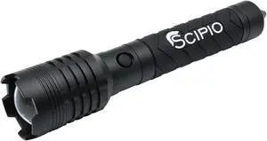 Scipio Tactical Rechargeable LED Flashlight - 4000 Lumens with Glass Breaker and Bright Light Scipio Tactical Rechargeable LED Flashlight - 4000 Lumens with Glass Breaker and Bright Light