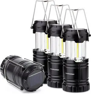 4 Pack Solar Lantern Camping Essentials Lights, LED USB Rechargeable Flashlight for Power Outages, Battery Powered Magnetic Base Operated Lamp for Emergency, Survival Gear and Supplies for Hurricane 4 Pack Solar Lantern Camping Essentials Lights, LED USB Rechargeable Flashlight for Power Outages, Battery Powered Magnetic Base Operated Lamp for Emergency, Survival Gear and Supplies for Hurricane