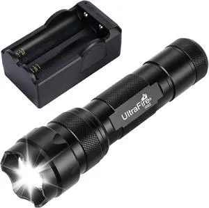 ULTRAFIRE 1200 High Lumen Single Mode Tactical Flashlight, Zoomable Mini LED Handheld Flashlight IPX65 Waterproof, Small Bright Pocket Light for Camping, Hiking, Emergency (502z) ULTRAFIRE 1200 High Lumen Single Mode Tactical Flashlight, Zoomable Mini LED Handheld Flashlight IPX65 Waterproof, Small Bright Pocket Light for Camping, Hiking, Emergency (502z)
