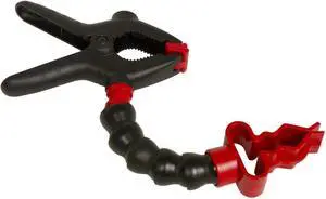 Lisle 70450 Flashlight Holder with Clamp, Black, Red Lisle 70450 Flashlight Holder with Clamp, Black, Red