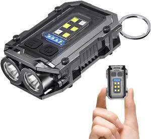 Pocket EDC Flashlight Rechargeable, 500 Lumens Keychain Flashlight | Pocket Size, Lightweight, 8 Modes Light Source, Long Working Hours LED Light for Running, Walking, Camping, Fishing, Hiking Pocket EDC Flashlight Rechargeable, 500 Lumens Keychain Flashlight | Pocket Size, Lightweight, 8 Modes Light Source, Long Working Hours LED Light for Running, Walking, Camping, Fishing, Hiking