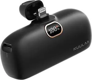 Kuulaa Small Portable Charger iPhone with Built-in Lightning Cable 5000mAh Power Bank Fast Charging for iPhone 14/13/13 Pro/12/12 Pro/11/XR/XS/X/8/7/6 Black Kuulaa Small Portable Charger iPhone with Built-in Lightning Cable 5000mAh Power Bank Fast Charging for iPhone 14/13/13 Pro/12/12 Pro/11/XR/XS/X/8/7/6 Black