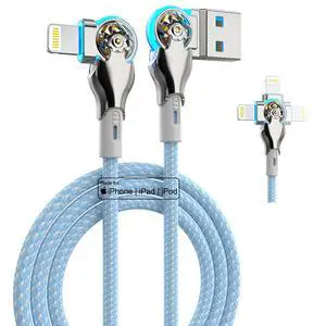 Bidirectional 90 Degree Charging Cable, 6FT Left&Right Angle Lightning Cable,High Speed Data Sync Lightning Charger Cable for 14/13/12/11/Pro/Max/XS/MAX/XR/XS/X/8/7/Plus/6S Bidirectional 90 Degree Charging Cable, 6FT Left&Right Angle Lightning Cable,High Speed Data Sync Lightning Charger Cable for 14/13/12/11/Pro/Max/XS/MAX/XR/XS/X/8/7/Plus/6S